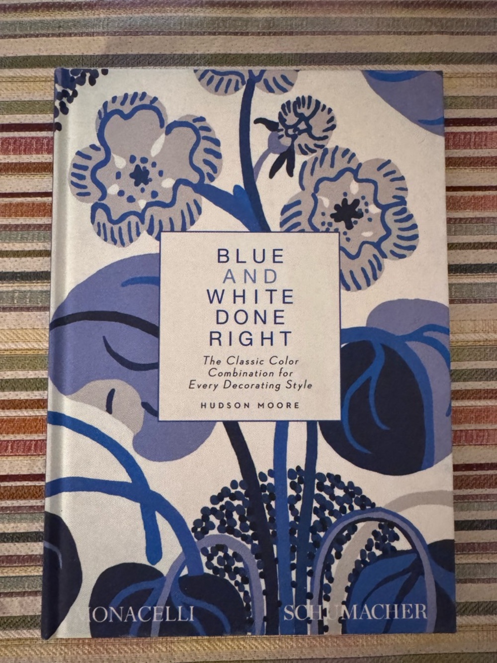 Schumacher blue and white done right coffee table book nwt